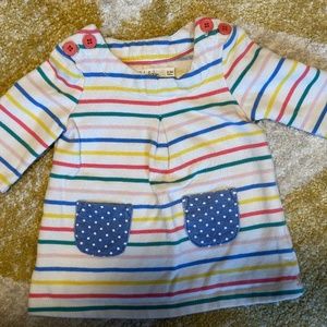 Baby Boden Striped Sweatshirt Dress